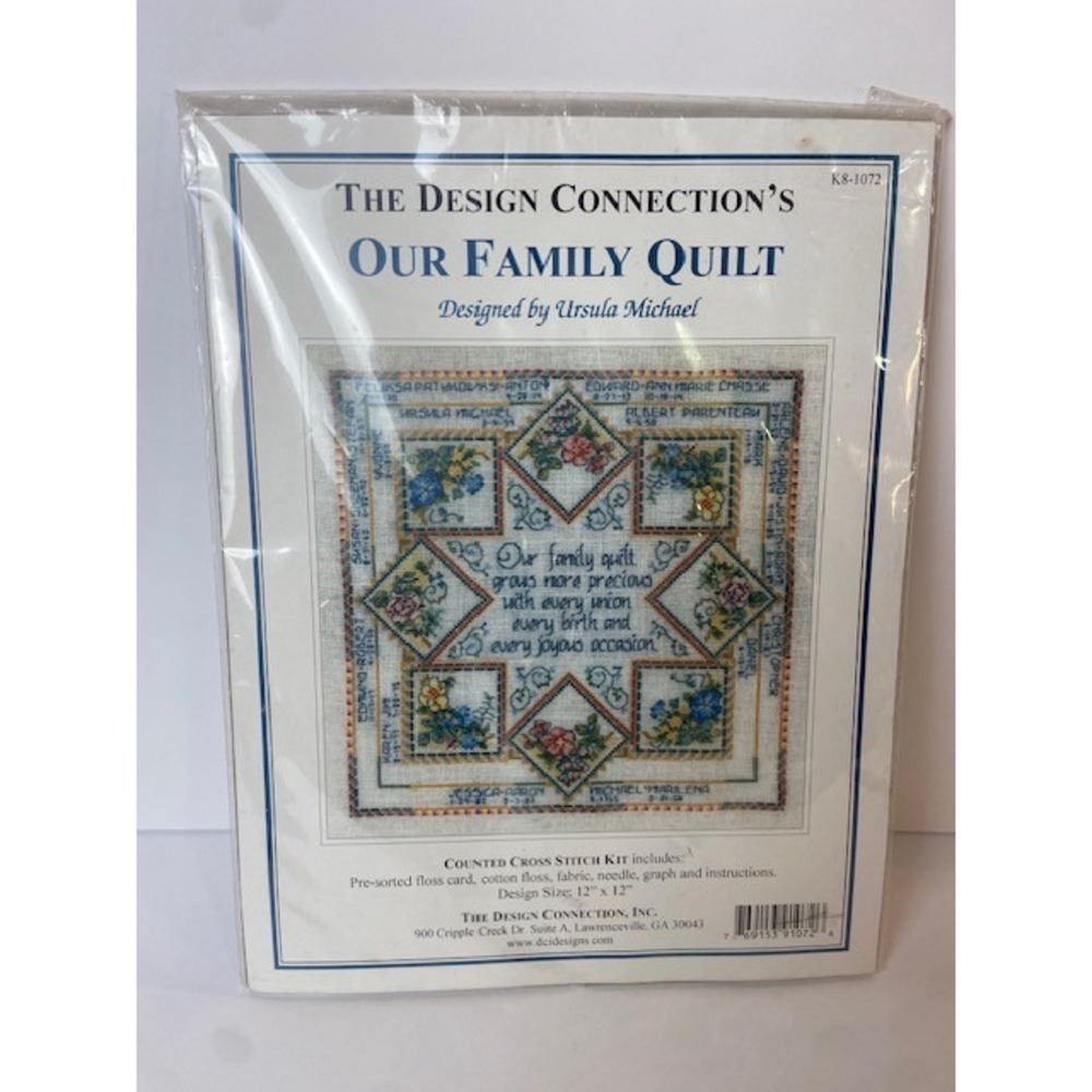 The Design Connection Our Family Quilt Counted Cross Stitch Kit Ursula Michael